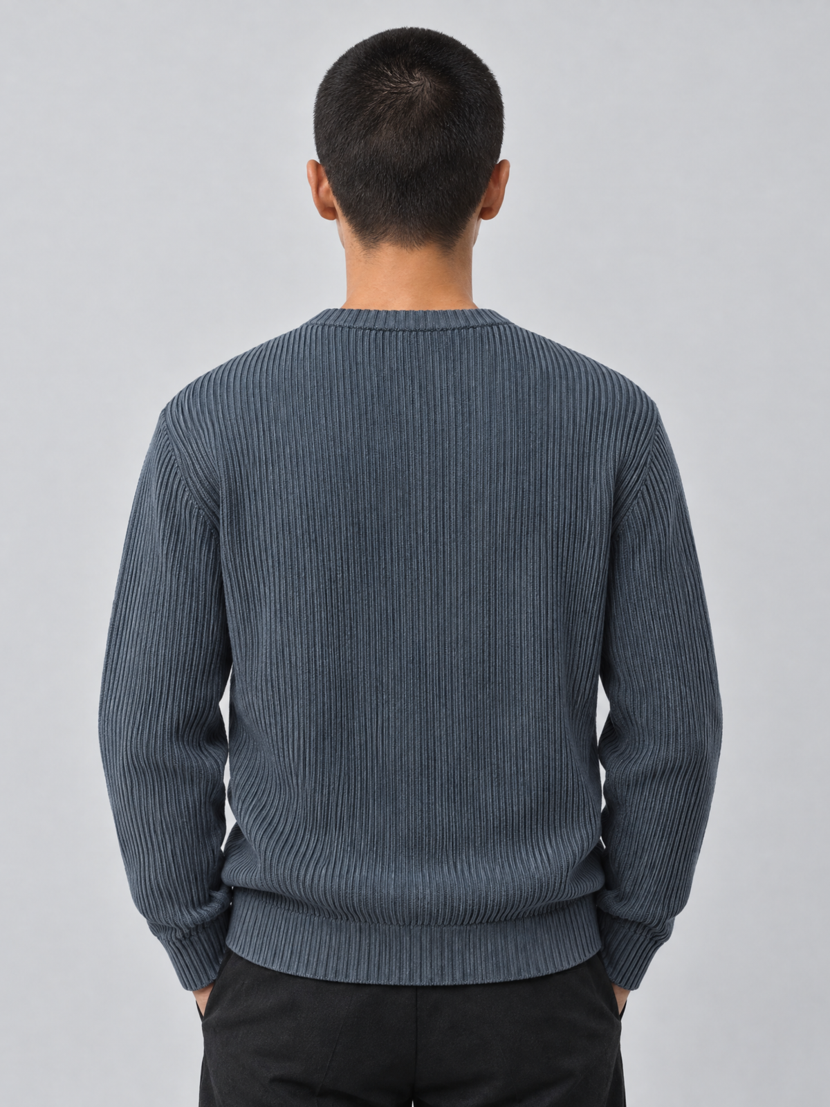 Lowkey® Heavyweight Knit Sweater (Rauchblau)