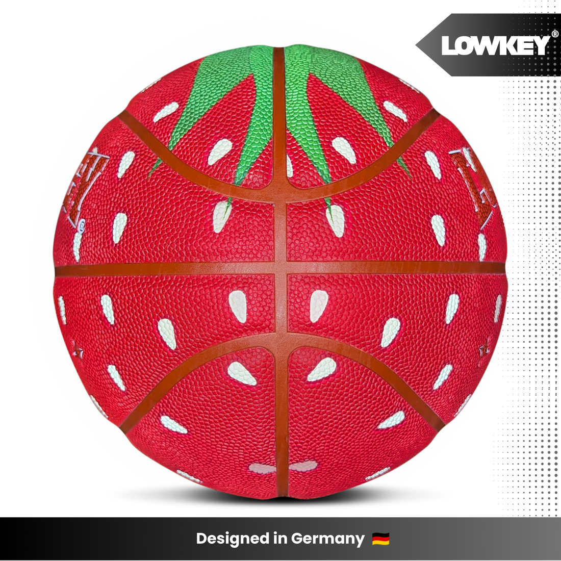 Lowkey® Strawberry Basketball Indoor & Outdoor Größe 7 | Erdbeer Design