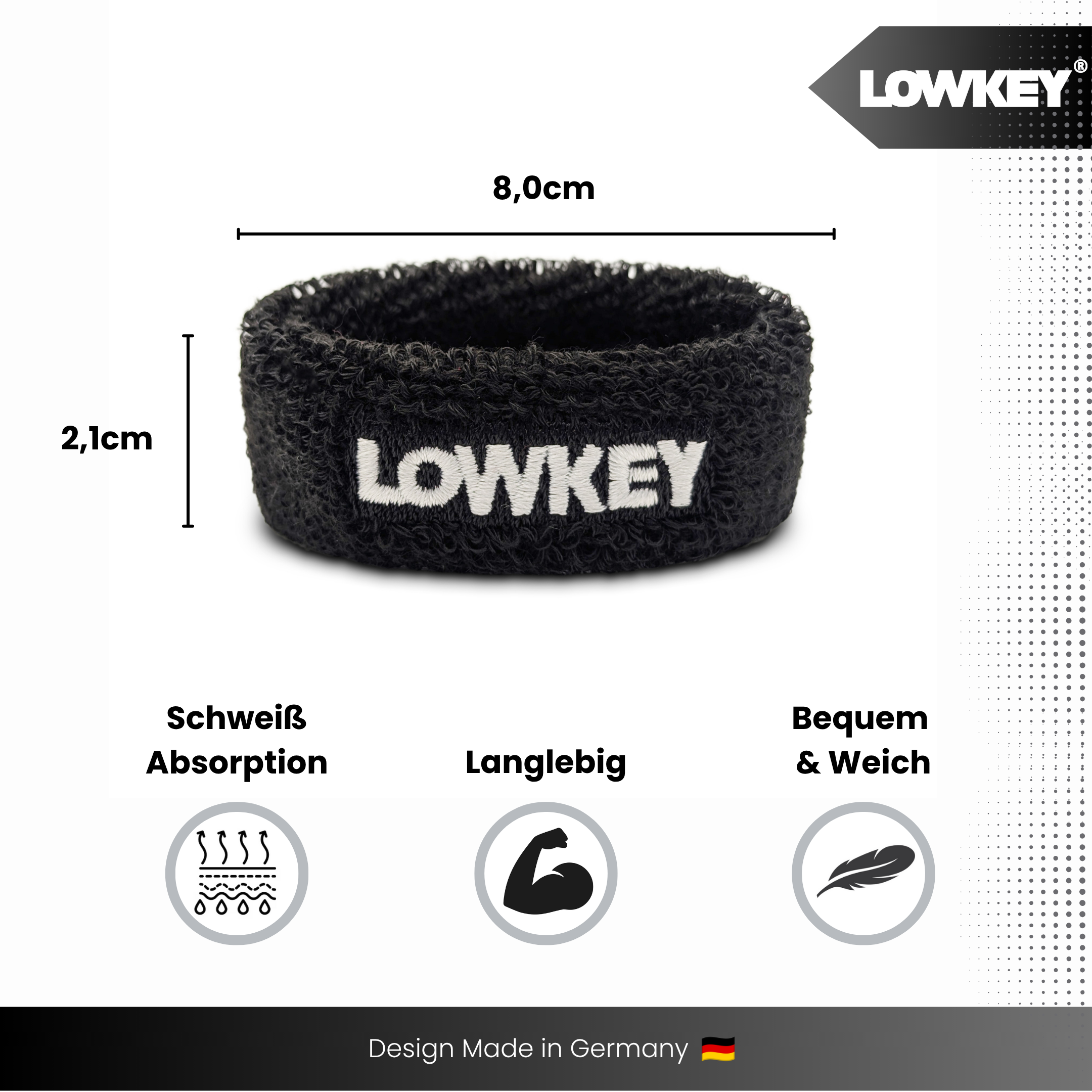Bizeps Band Oberarm Schweißband Set I 2er Pack Sport Mini Schweissband