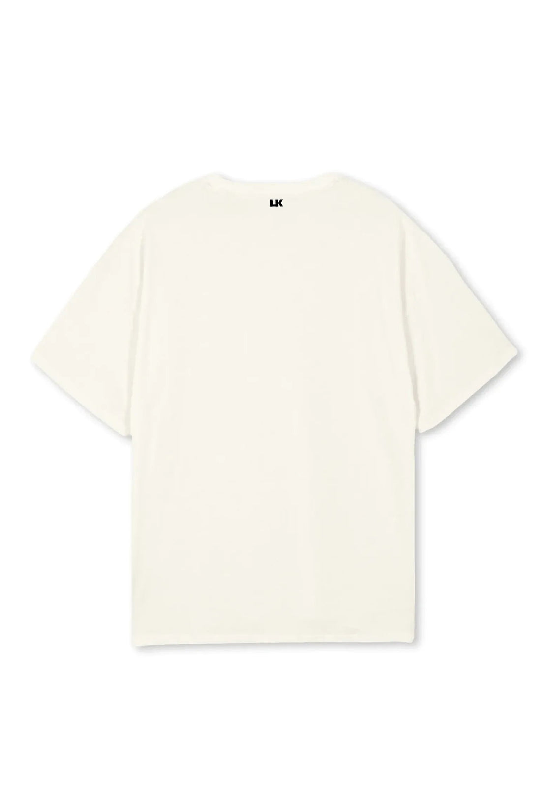 Lowkey® Heavy Oversized Plain Tee Creme – Rückseite