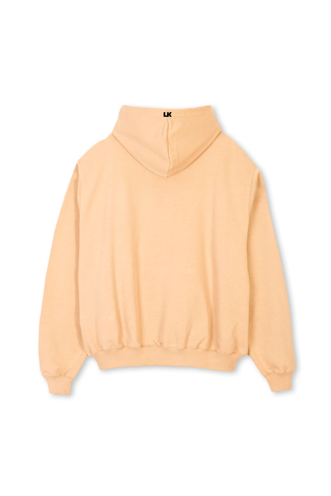 Lowkey® Heavy Oversized Basic Logo Hoodie Sand – Rückseite