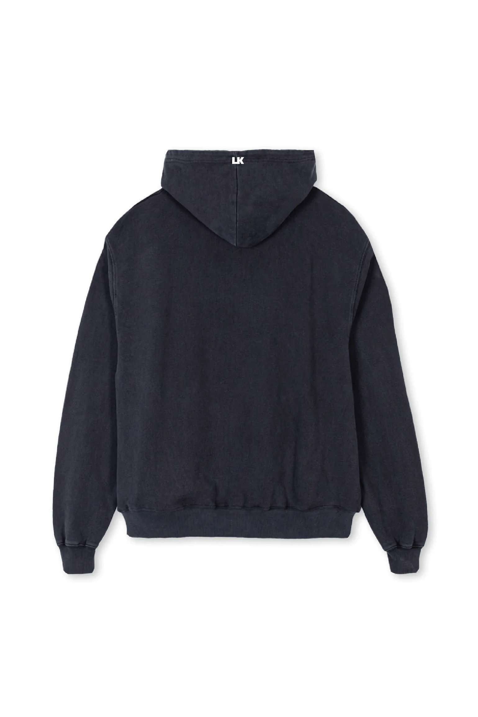 Lowkey® Heavy Oversized Basic Logo Hoodie Stonewashed – Rückseite