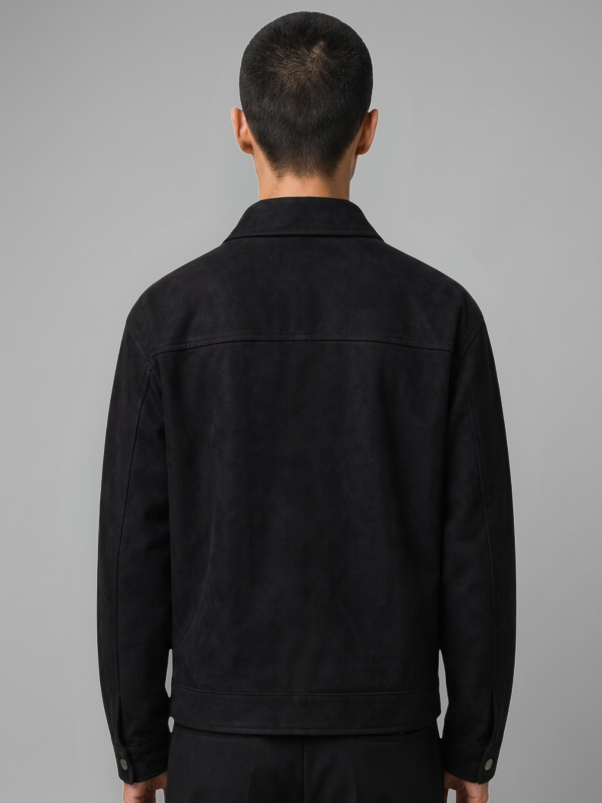 Lowkey® Kunstlederjacke Wildleder Optik (Schwarz)