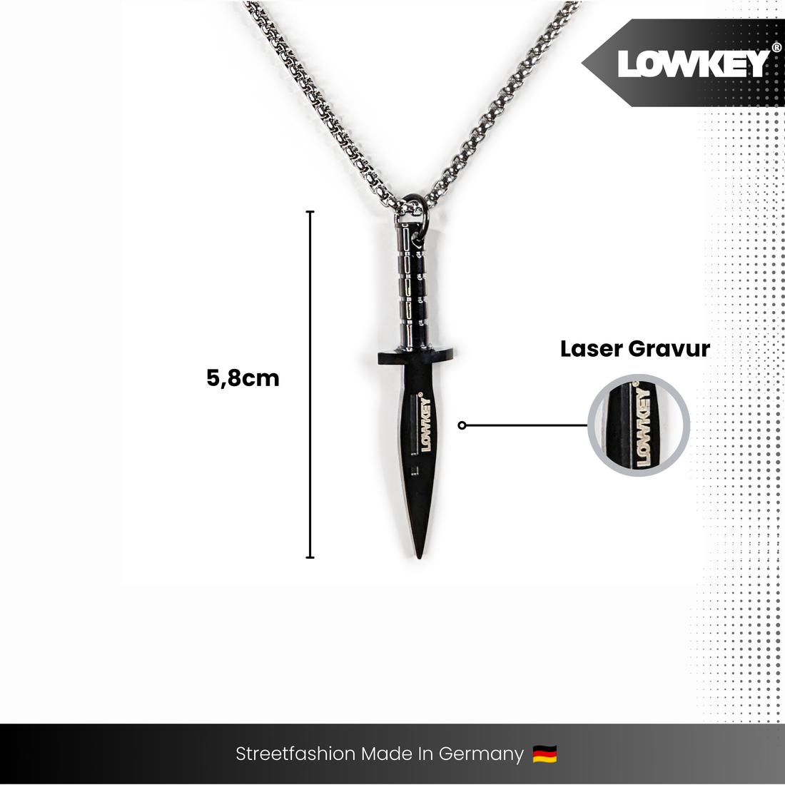 Lowkey® Dagger Chain (Black)