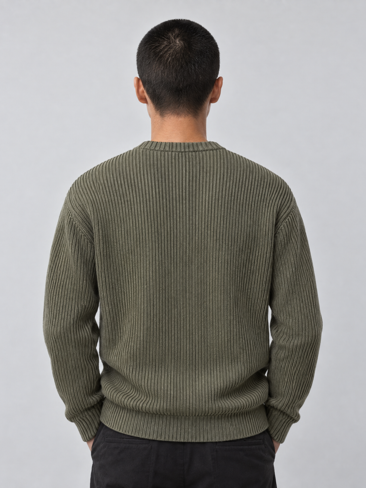 Lowkey® Heavyweight Knit Sweater (Olive)