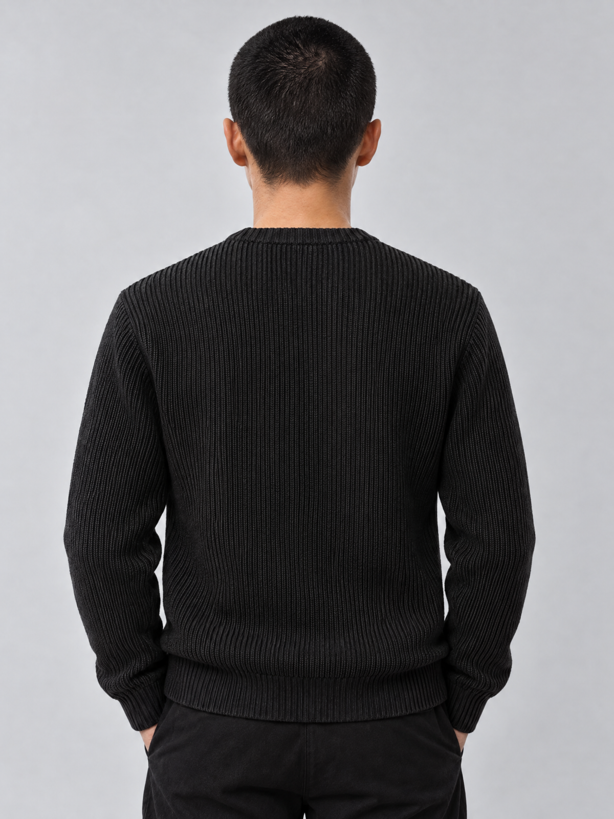 Lowkey® Heavyweight Knit Sweater (Schwarz)