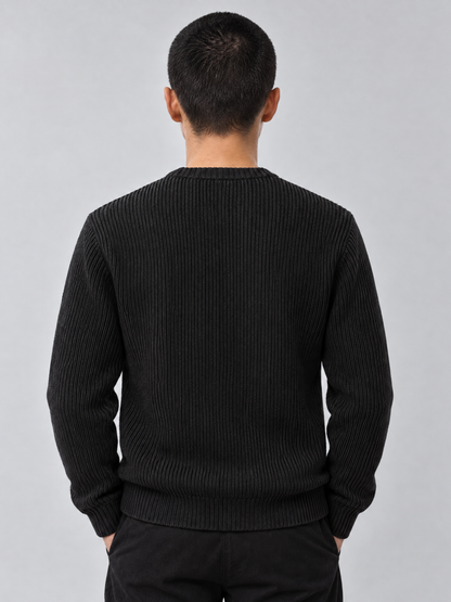Lowkey® Heavyweight Knit Sweater (Schwarz)