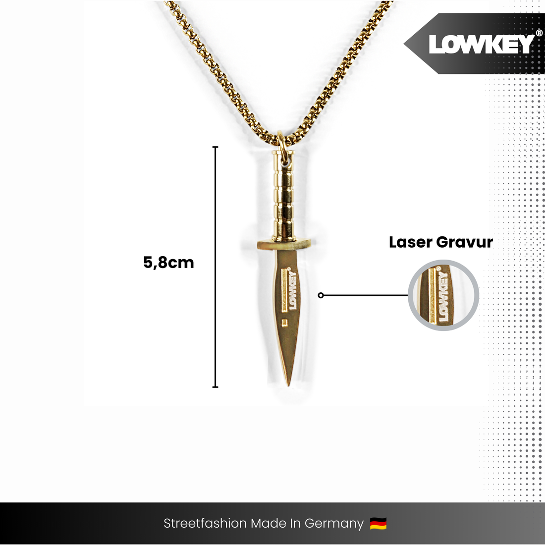 Lowkey® Dagger Chain (Gold)