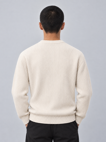 Lowkey® Heavyweight Knit Sweater (Creme)