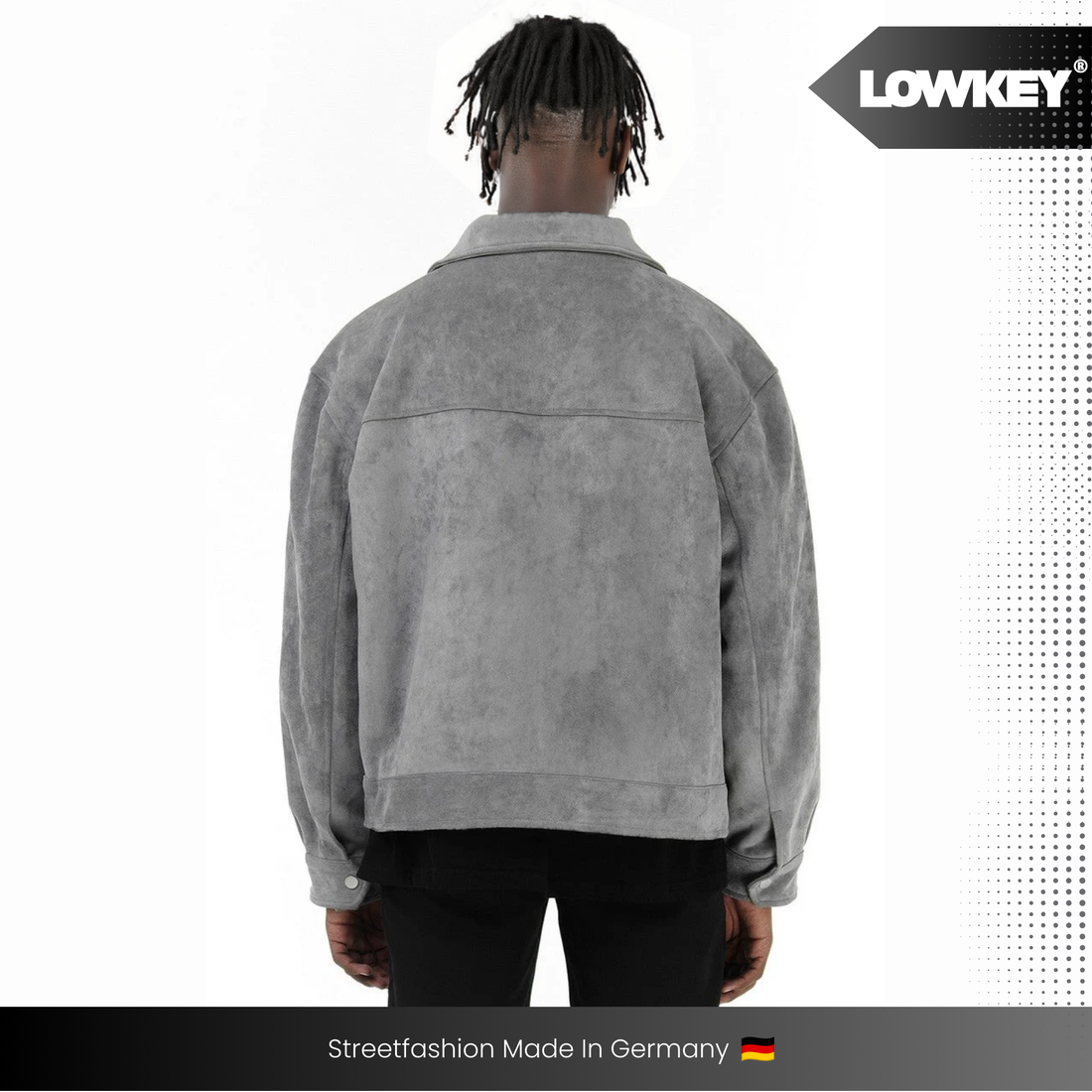 Lowkey® faux leather jacket suede look (grey) 