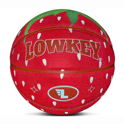 Lowkey® Strawberry Basketball Indoor &amp; Outdoor Größe 7 | Erdbeer Design