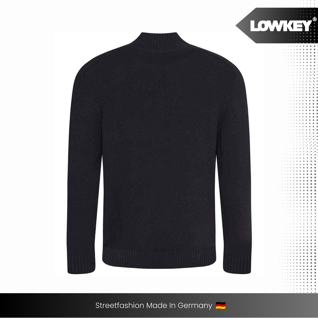 Lowkey® 1/4 Zip Sweater (Black)