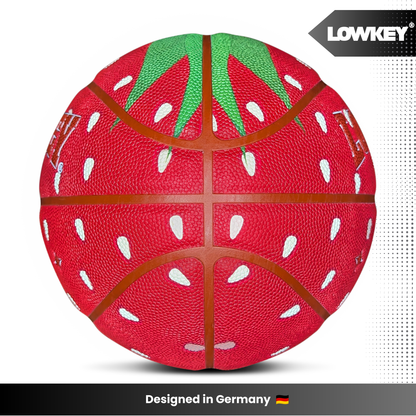 Lowkey® Strawberry Basketball Indoor &amp; Outdoor Größe 7 | Erdbeer Design