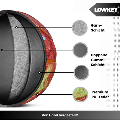 Lowkey® Fireball Basketball Indoor &amp; Outdoor Größe 7 | Feuerball Design