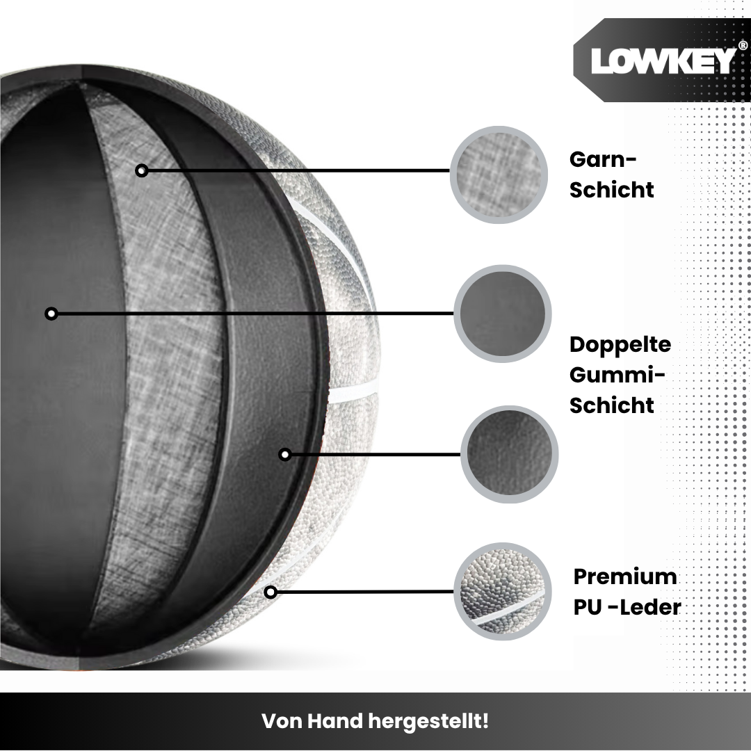 Lowkey® Moon Basketball Indoor &amp; Outdoor Größe 7 | Mond Design
