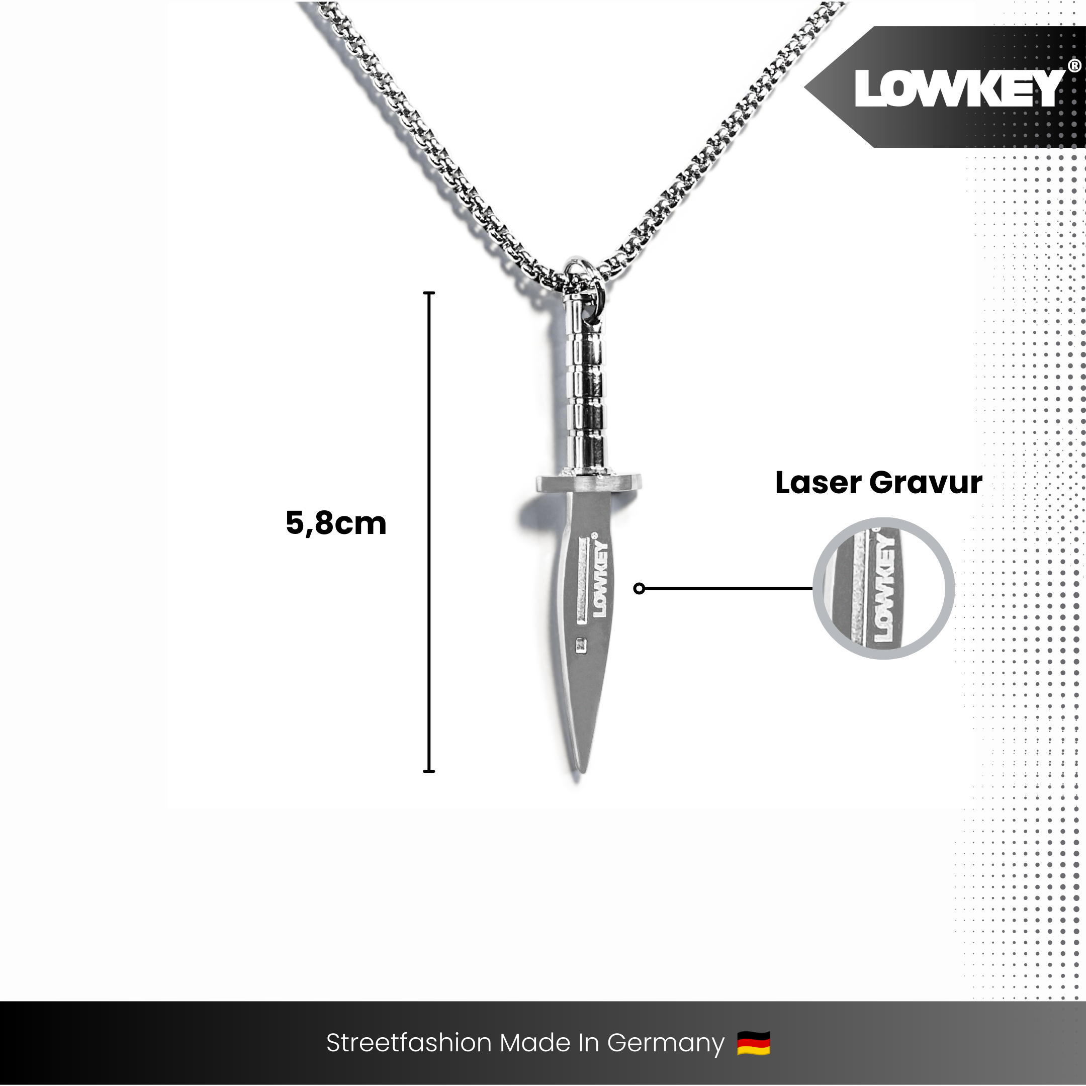 Lowkey® Dagger Chain (Silver)