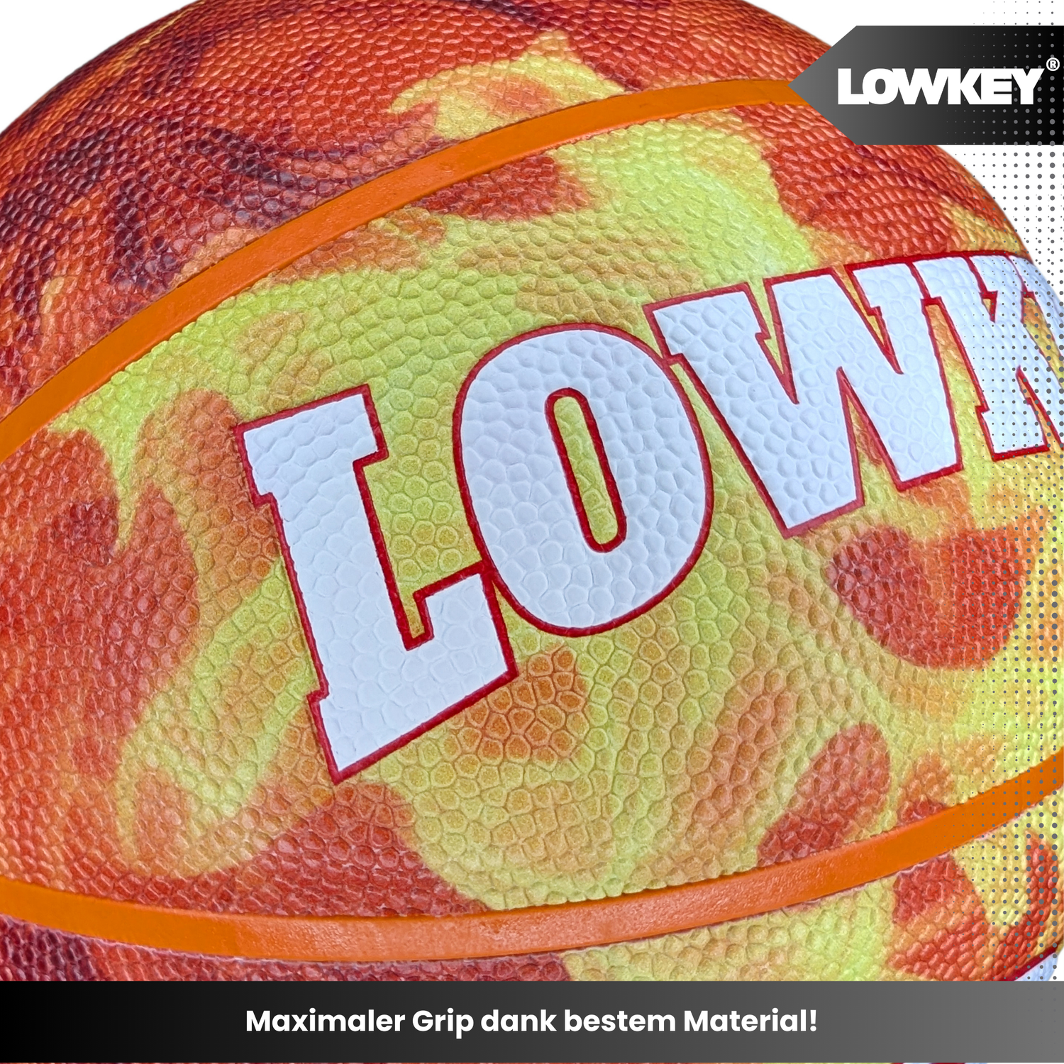 Lowkey® Fireball Basketball Indoor &amp; Outdoor Größe 7 | Feuerball Design