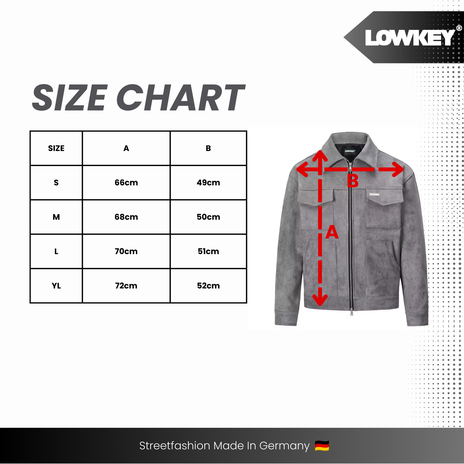 Lowkey® faux leather jacket suede look (grey) 