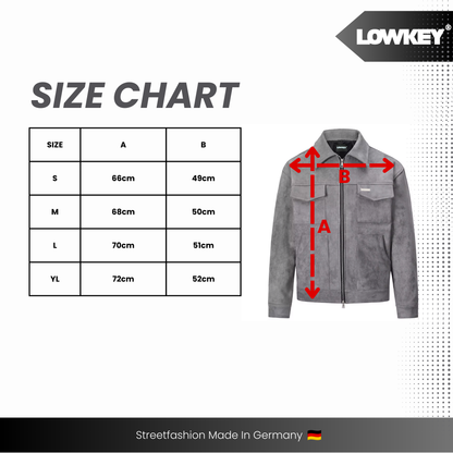 Lowkey® faux leather jacket suede look (grey) 