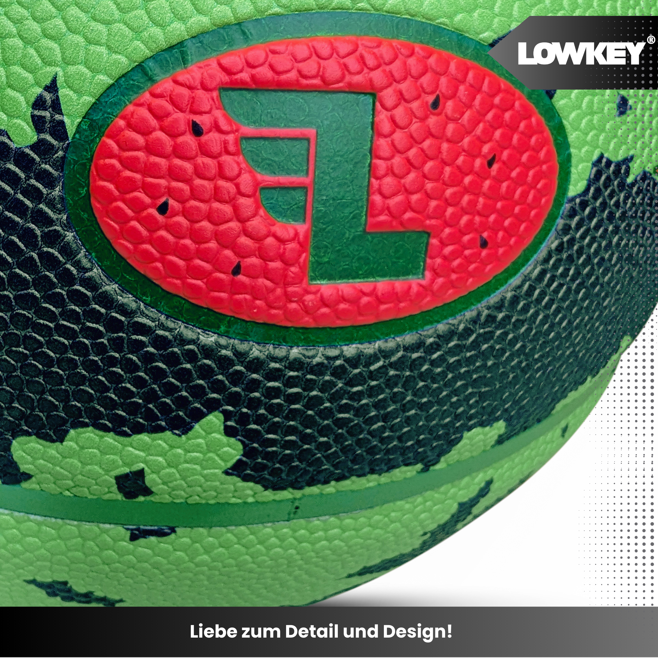 Lowkey® Melon Basketball Indoor &amp; Outdoor Größe 7 | Melonen Design