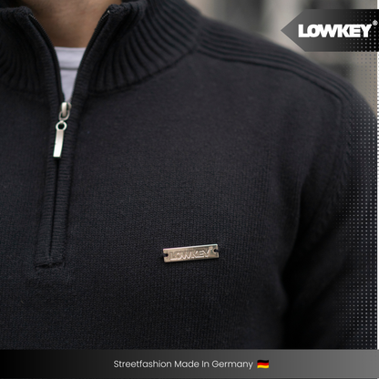 Lowkey® 1/4 Zip Sweater (Black)