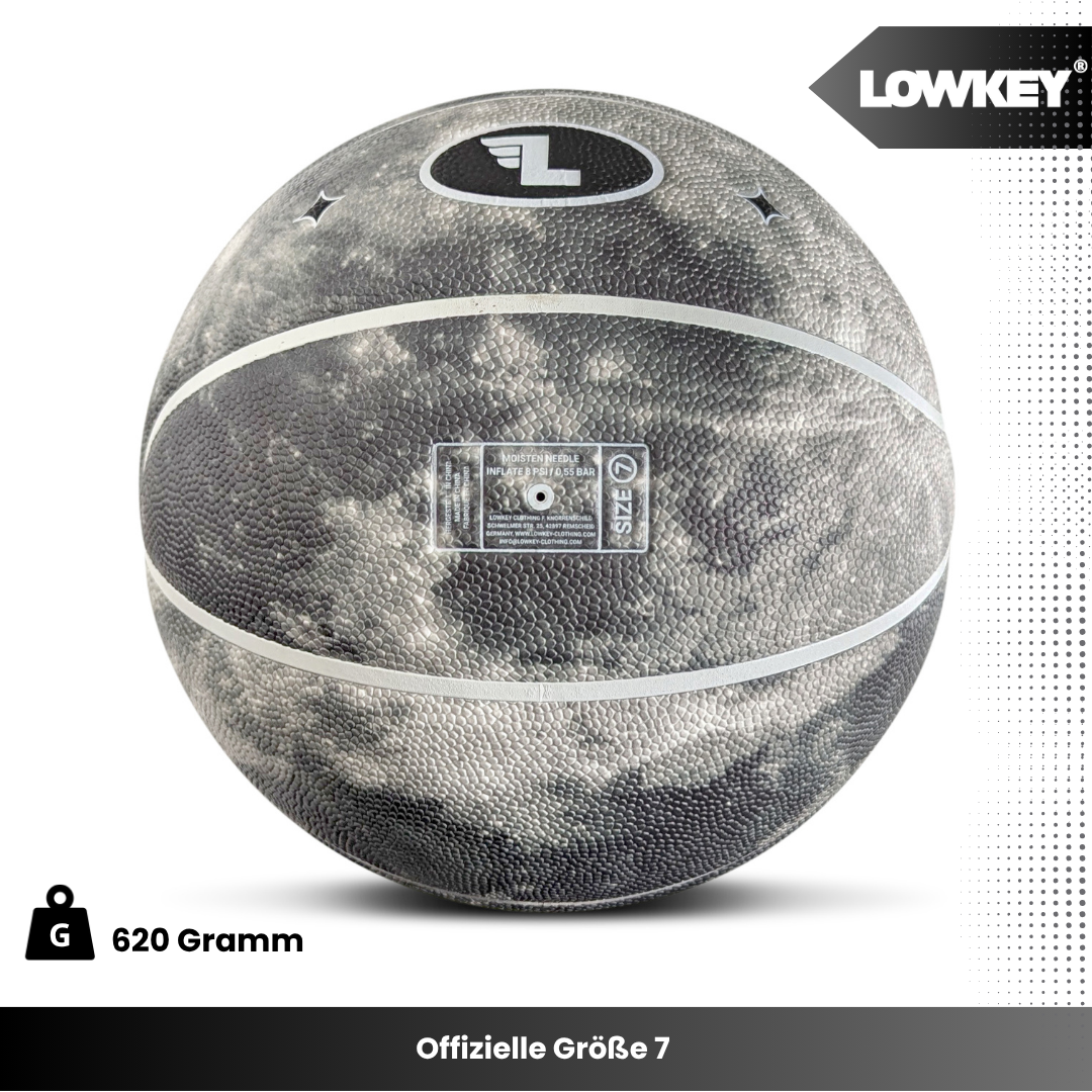 Lowkey® Moon Basketball Indoor &amp; Outdoor Größe 7 | Mond Design