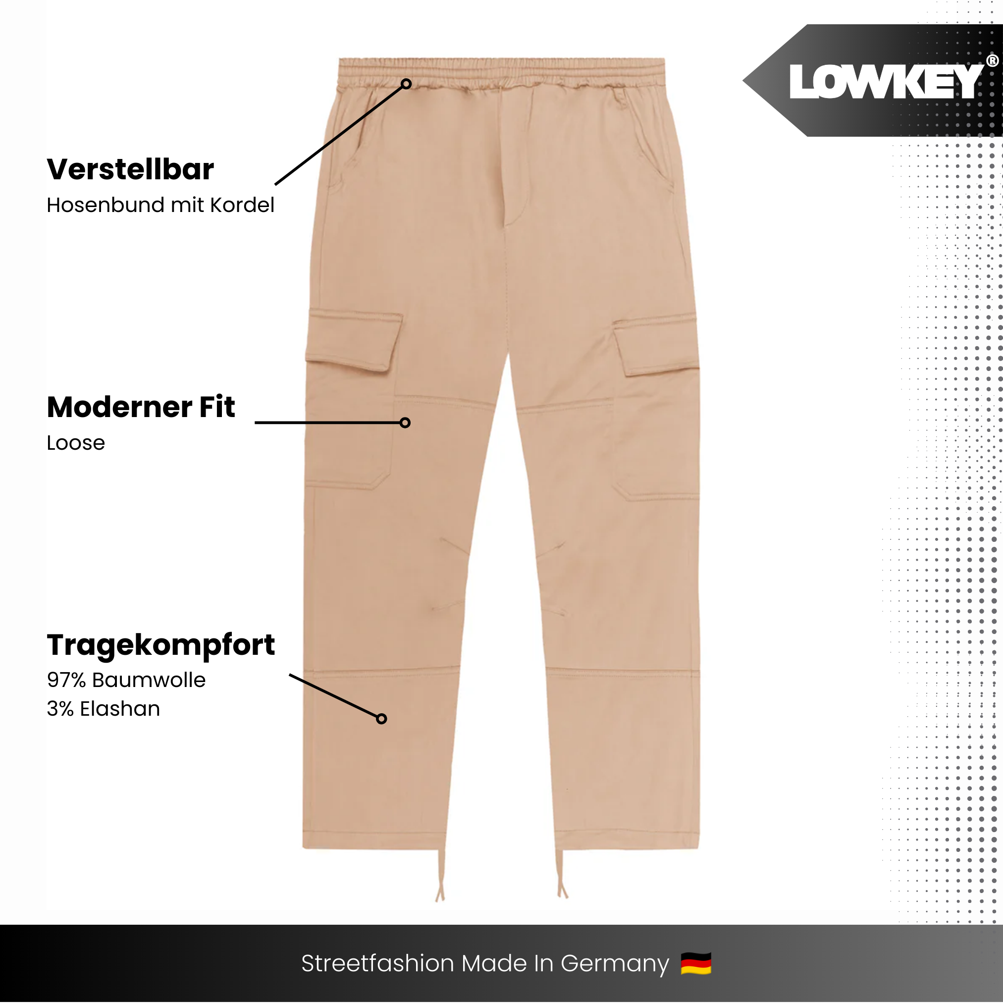 Lowkey® Cargo Pants (Beige)