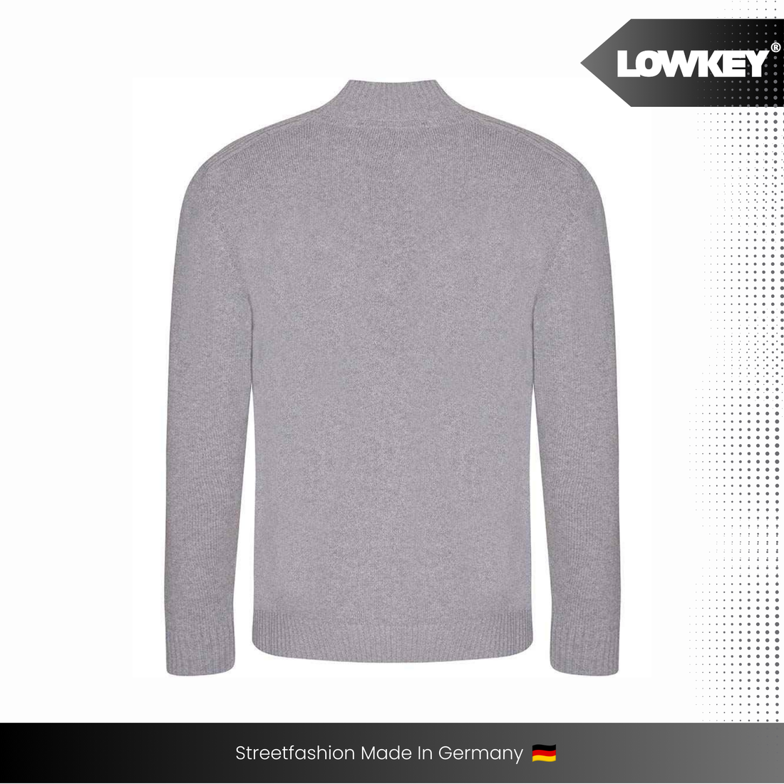 Lowkey® 1/4 Zip Sweater (Grey)