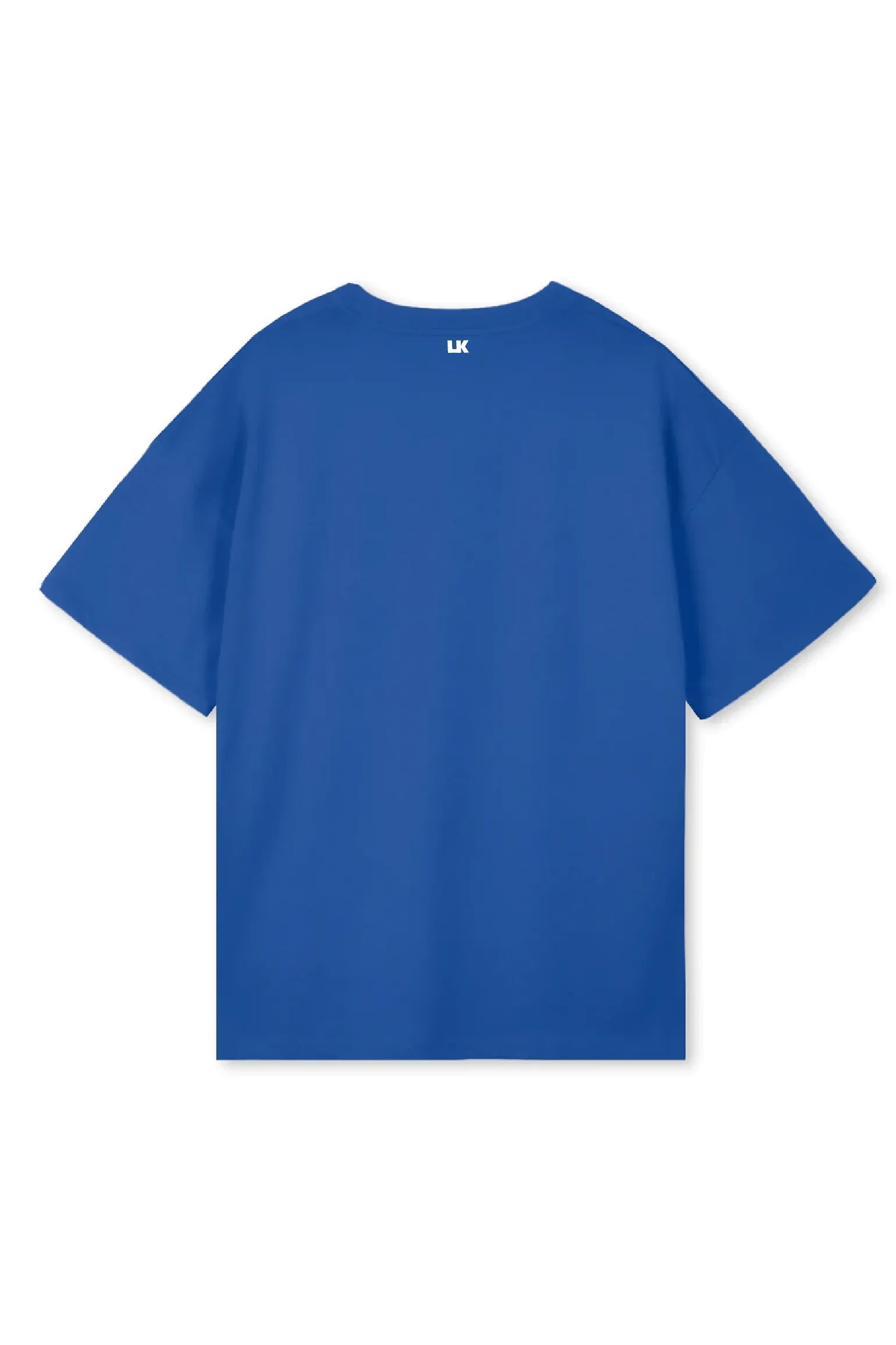 Lowkey® Heavy Oversized Plain Tee Kobaltblau – Rückseite