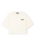Lowkey® Cropped Basic Logo Tee Women Cut Creme – T-Shirt