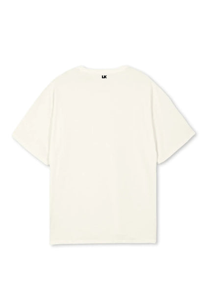 Lowkey® Heavy Oversized Plain Tee Creme – Rückseite