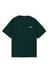 Lowkey® Heavy Oversized Plain Tee Dunkelgrün – Vorderansicht mit weißem LOWKEY-Print auf der Brust
