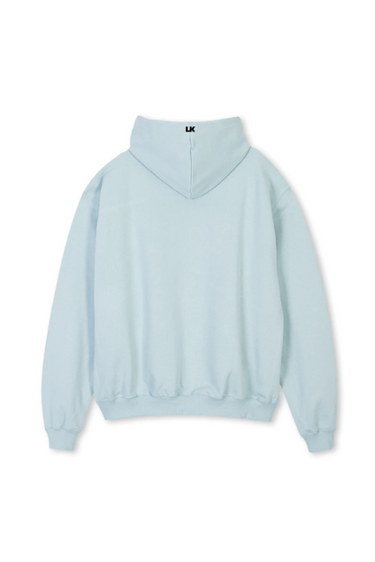 Lowkey® Heavy Oversized Basic Logo Hoodie Mineral – Rückseite