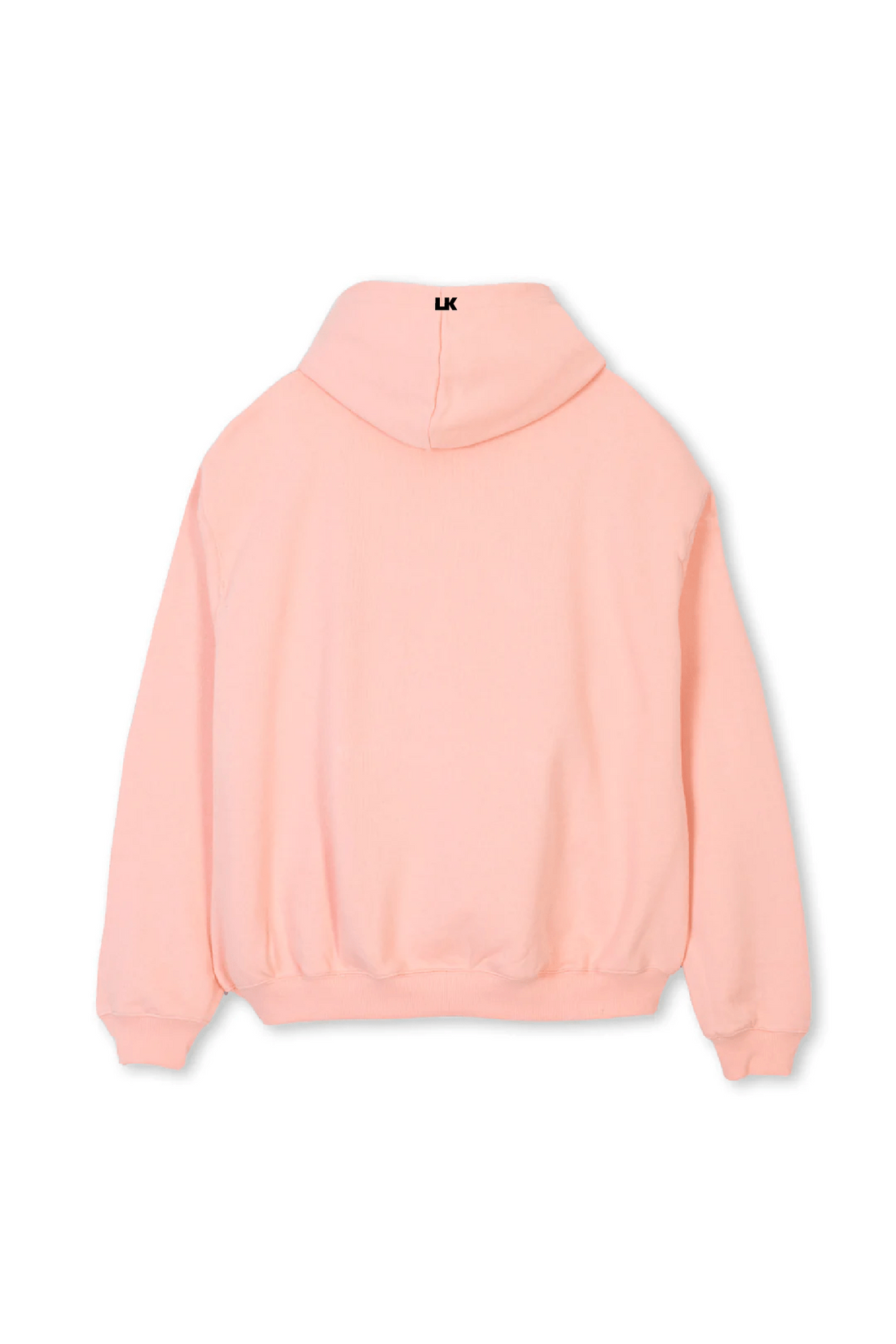 Lowkey® Heavy Oversized Basic Logo Hoodie Rose – Rückseite