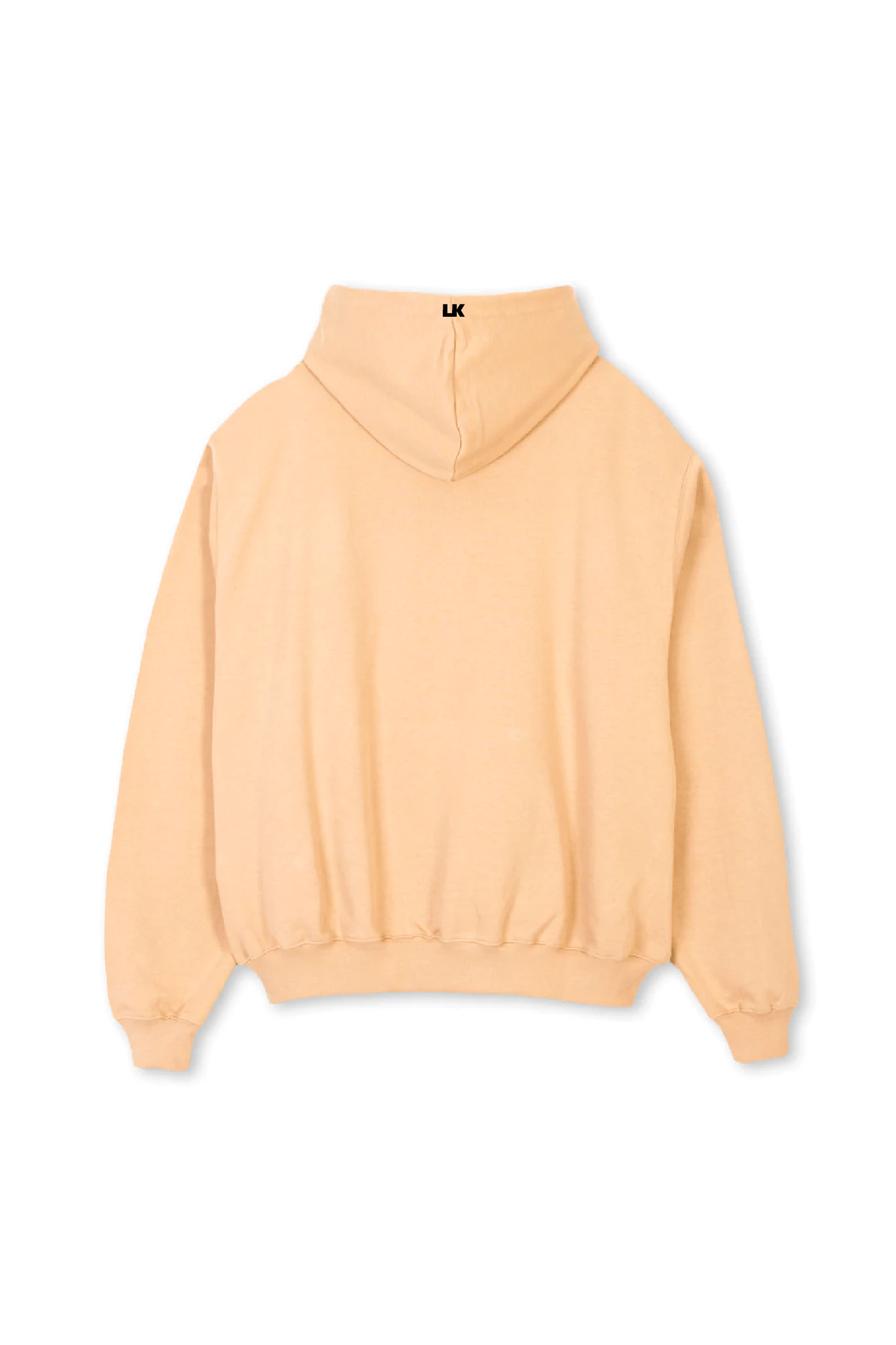 Lowkey® Heavy Oversized Basic Logo Hoodie Sand – Rückseite