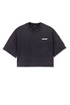 Lowkey® Cropped Basic Logo Tee Women Cut Stonewashed – T-Shirt