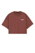 Lowkey® Cropped Basic Logo Tee Women Cut Braun – T-Shirt