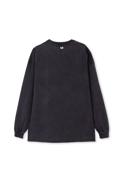 Lowkey® Basic Logo Longsleeve Stonewashed – Rückseite
