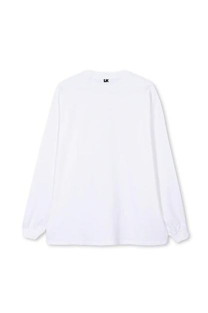 Lowkey® Basic Logo Longsleeve Weiß – Rückseite