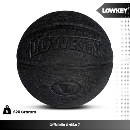 Lowkey All-Black Basketball – Offizielle Größe 7, 620 Gramm