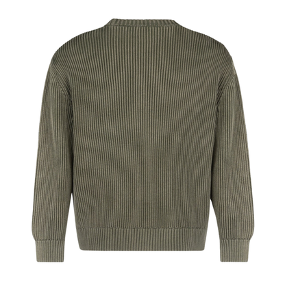 Lowkey® Heavyweight Knit Sweater (Olive) – Ansicht 2