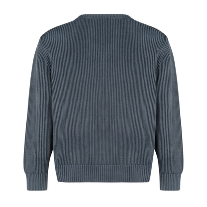 Lowkey® Heavyweight Knit Sweater (Rauchblau) – Ansicht 2